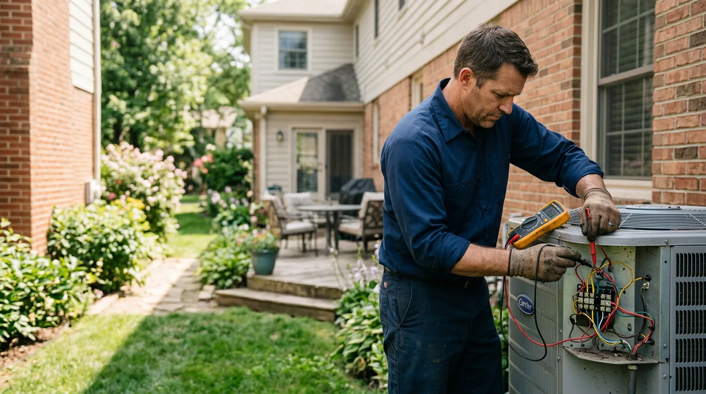 HVAC technician working near Bennett, IA